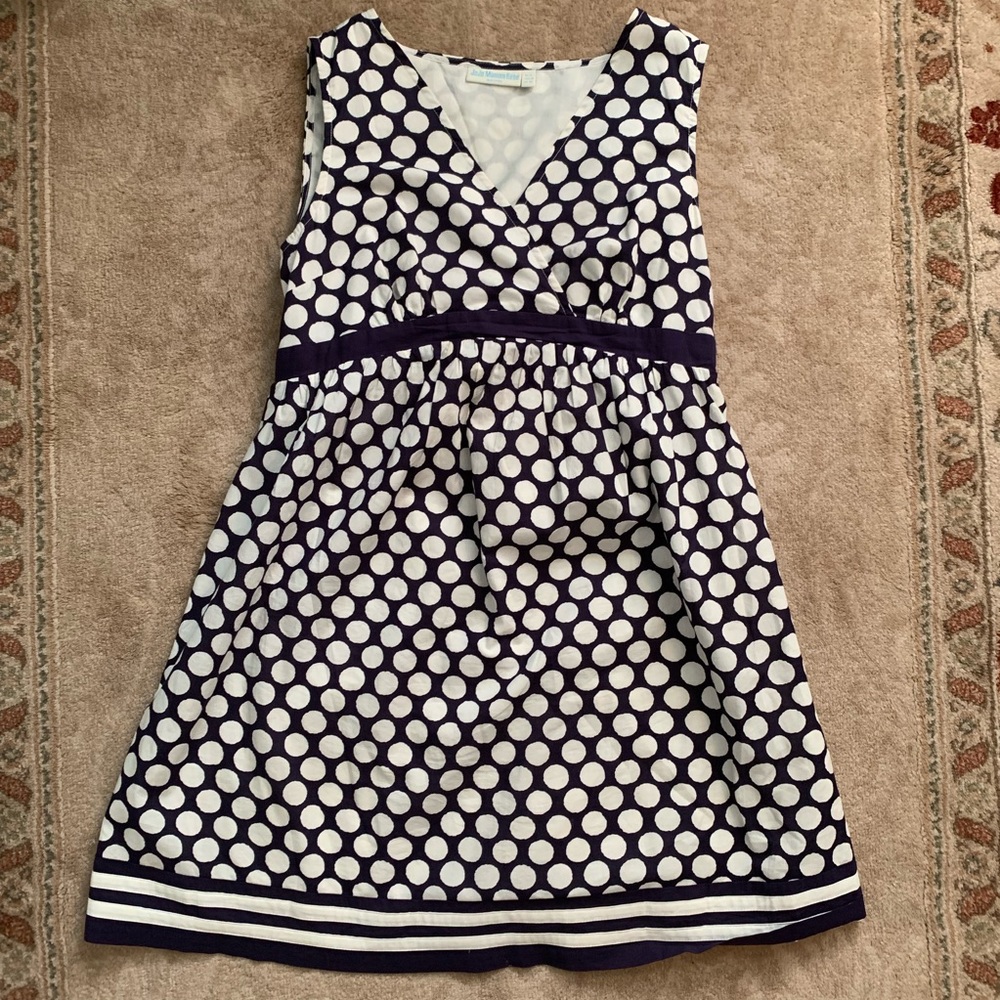 JoJo Maman Bebe Sz 10 Polka-Dotted Maternity Dress